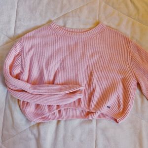 Super cute pink knit sweater from hollister